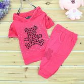 Conjunto 2 pçs Blusa Urso + Calça Curta