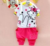 Conjunto 2 pçs Hello Kitty - Blusa + Bermuda
