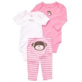 Conjunto 3 pçs Carter's Macaquinha