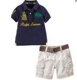 Conjunto 2 pças Ralph Lauren Camiseta Polo + Bermuda